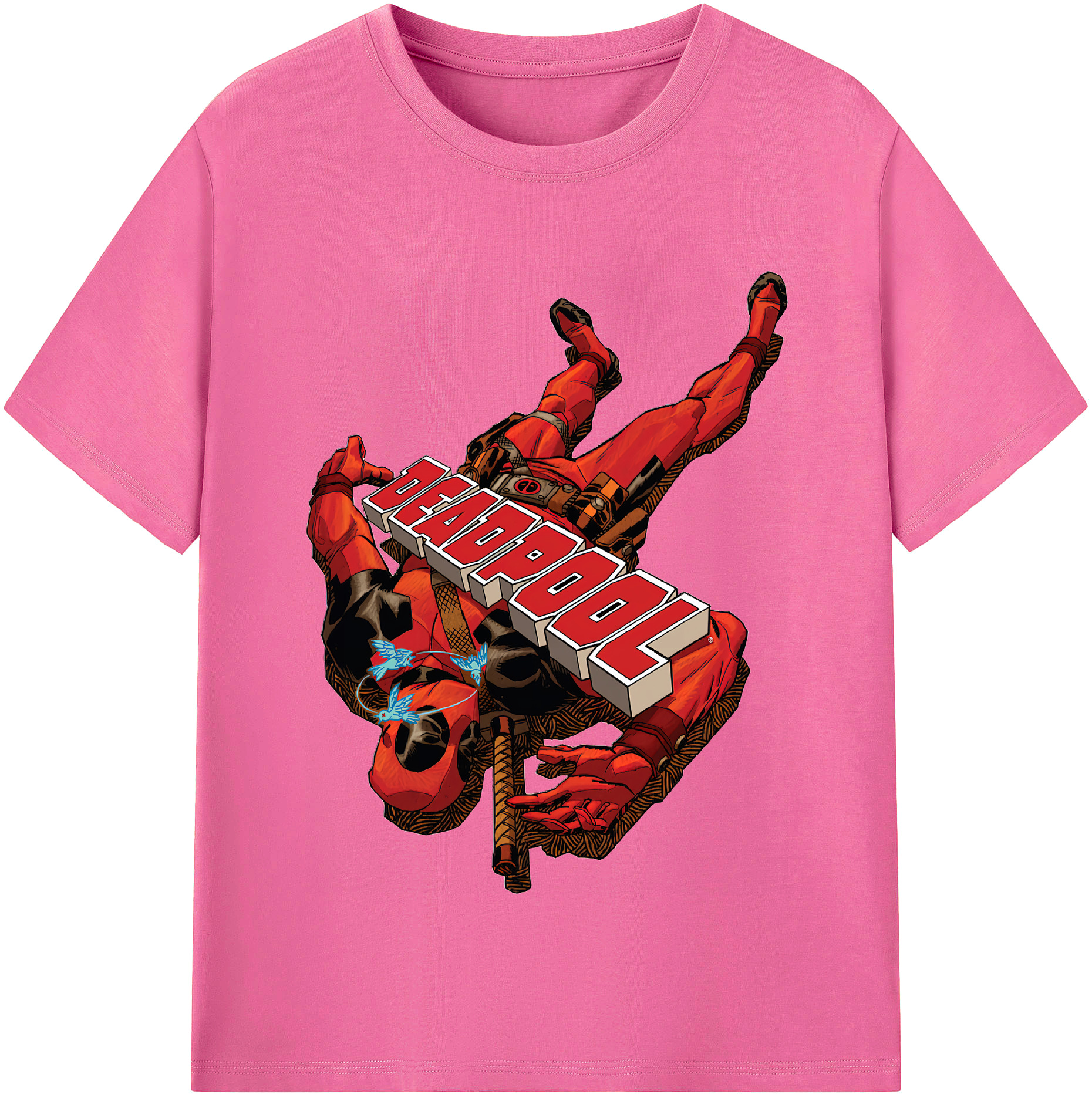 （画像用） Deadpool デッドプール レディースカジュアルプリントTシャツ（綿100％）